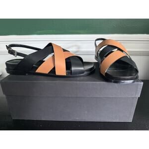 Guglielmo Rotta Italy Sandal Black Brown 6 6.5 NEW